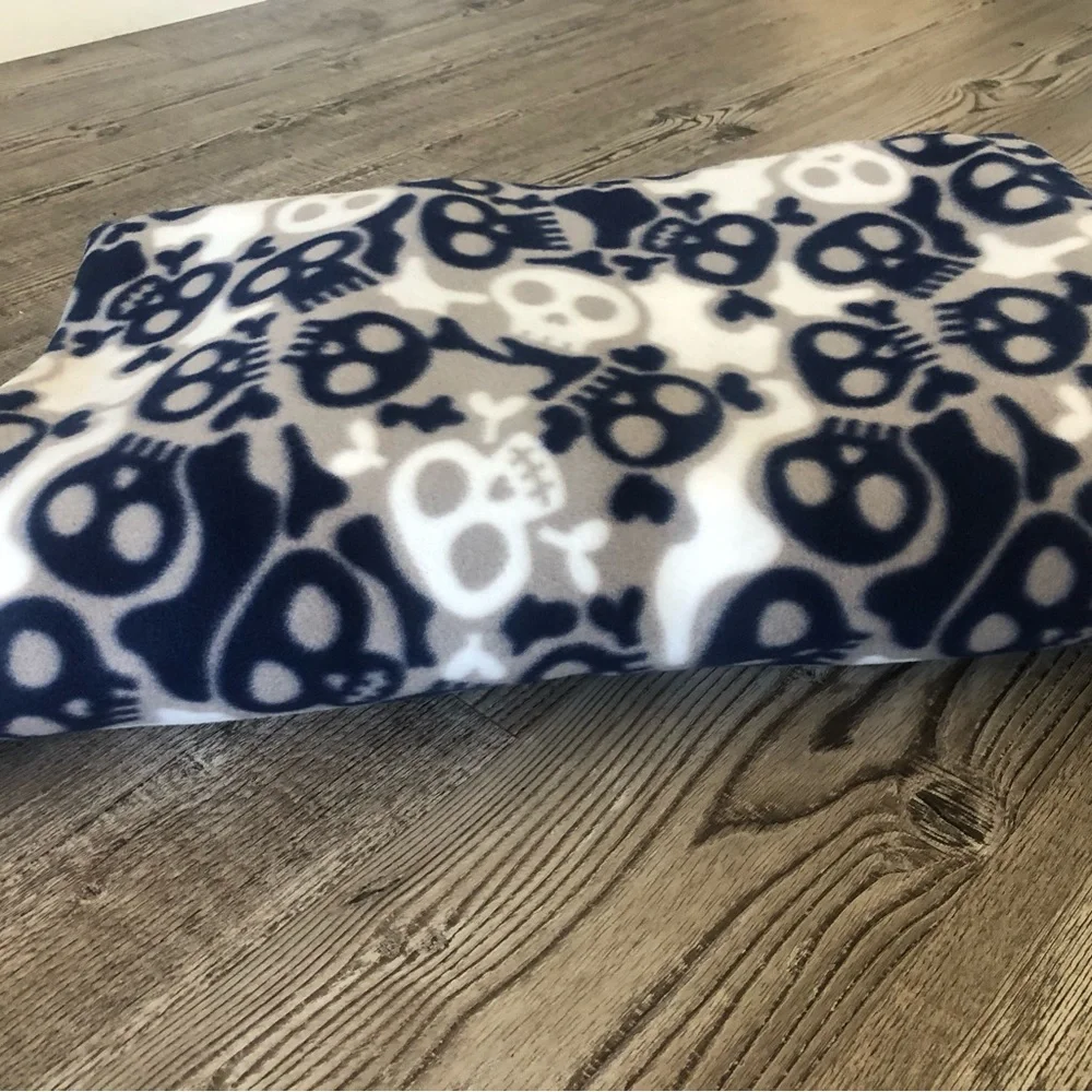 Joanne Fabrics Cozy Skull Fleece Fleece Fabric - Navy, Gray & White 6 Yards